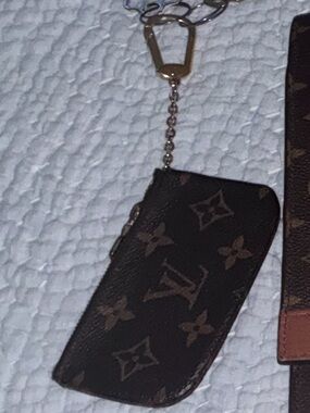 Louis Vuitton Monogram Key Pouch - Brown and Gold